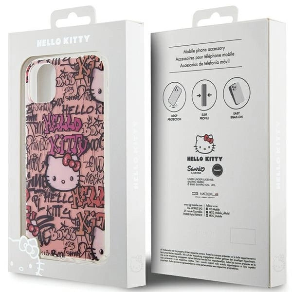 Hello Kitty IML Tags Graffiti case for iPhone 11 / Xr - pink_7