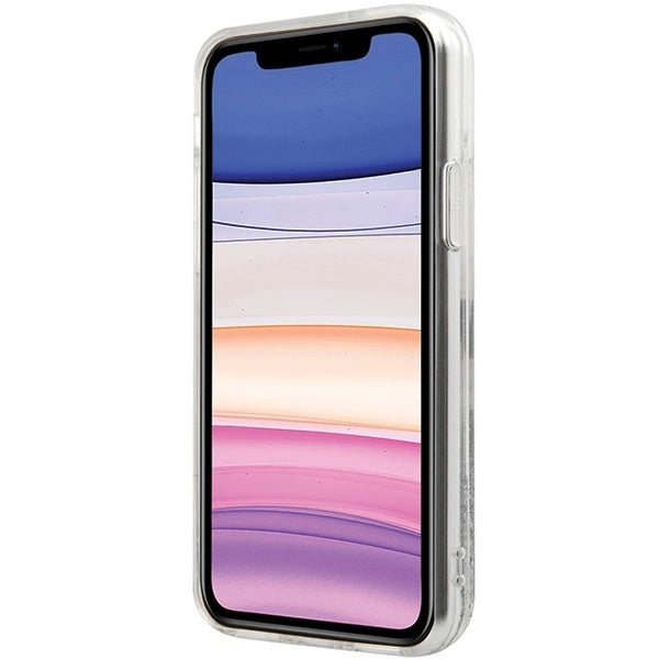 Hello Kitty Liquid Glitter Charms Kitty Head Case for iPhone 11 / Xr - Silver_4