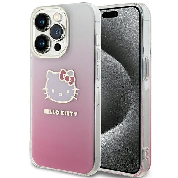 Hello Kitty IML Gradient Electrop Kitty Head case for iPhone 13 Pro Max - pink_0