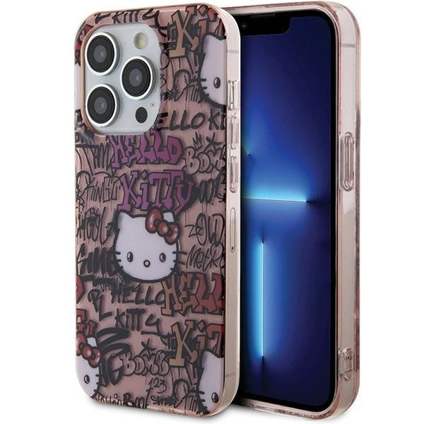 Hello Kitty IML Tags Graffiti case for iPhone 14 Pro - pink_0