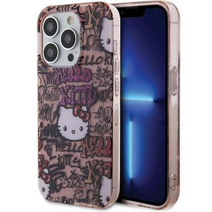 Hello Kitty IML Tags Graffiti case for iPhone 14 Pro - pink_0