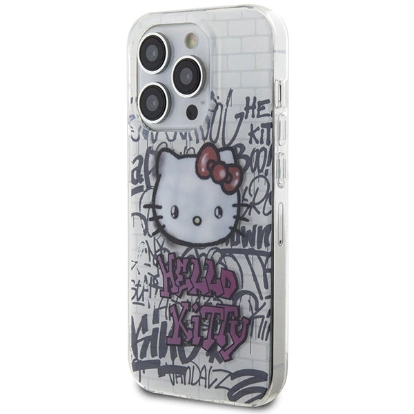 Hello Kitty IML Kitty On Bricks Graffiti case for iPhone 14 Pro Max - white_1