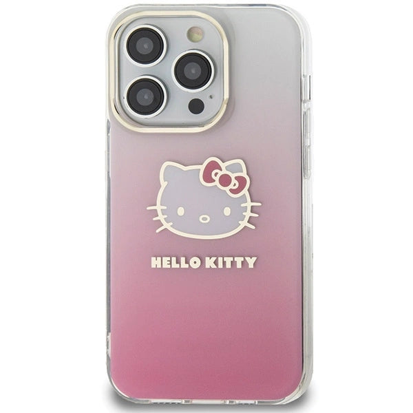 Hello Kitty IML Gradient Electrop Kitty Head case for iPhone 15 Pro - pink_2