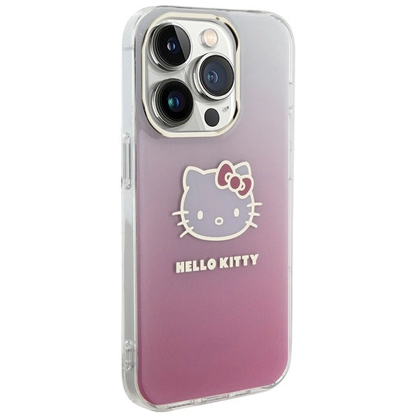 Hello Kitty IML Gradient Electrop Kitty Head case for iPhone 15 Pro - pink_3