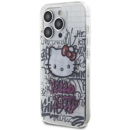 Hello Kitty IML Kitty On Bricks Graffiti case for iPhone 15 Pro - white_1