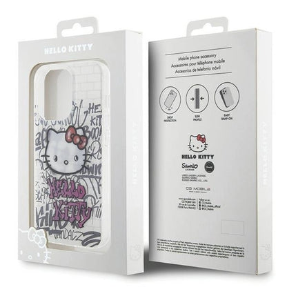 Hello Kitty IML Kitty On Bricks Graffiti case for iPhone 15 Pro - white_7