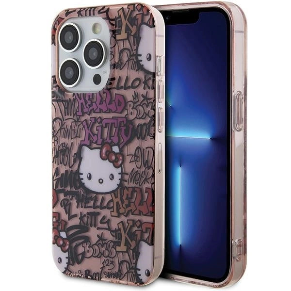 Hello Kitty IML Tags Graffiti case for iPhone 15 Pro - pink_0