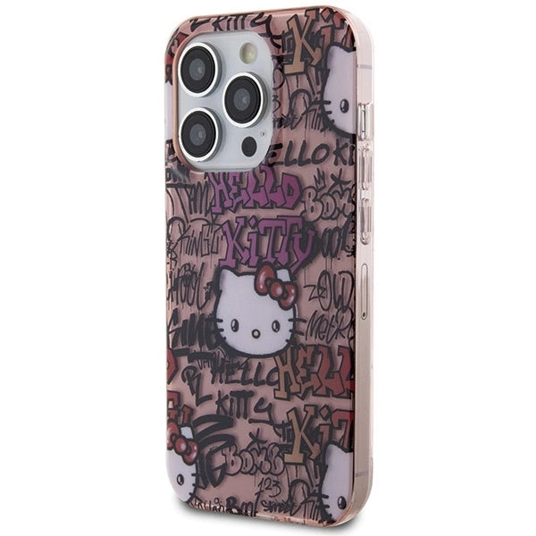 Hello Kitty IML Tags Graffiti case for iPhone 15 Pro - pink_1