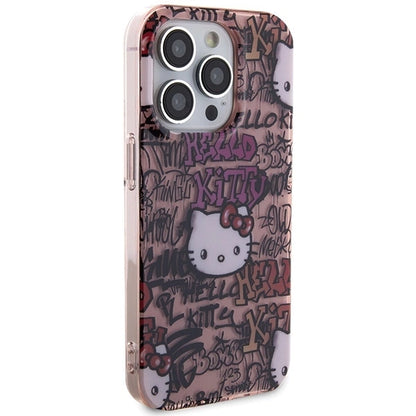 Hello Kitty IML Tags Graffiti case for iPhone 15 Pro - pink_3