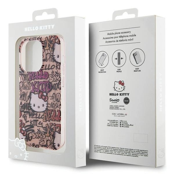 Hello Kitty IML Tags Graffiti case for iPhone 15 Pro - pink_7