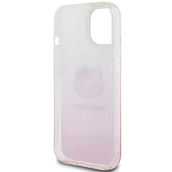 Hello Kitty IML Gradient Electrop Kitty Head case for iPhone 15 - pink_6