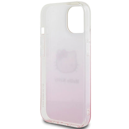 Hello Kitty IML Gradient Electrop Kitty Head case for iPhone 15 - pink_6