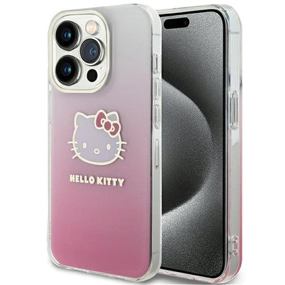 Hello Kitty IML Gradient Electrop Kitty Head case for iPhone 15 Pro Max - pink_0