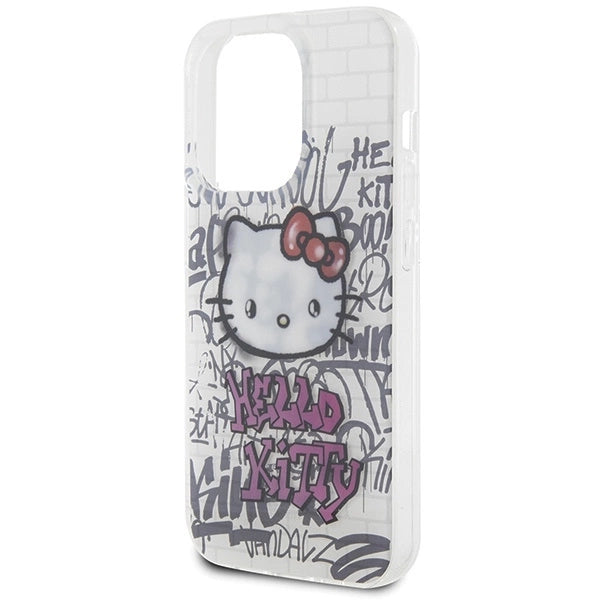 Hello Kitty IML Kitty On Bricks Graffiti case for iPhone 15 Pro Max - white_5
