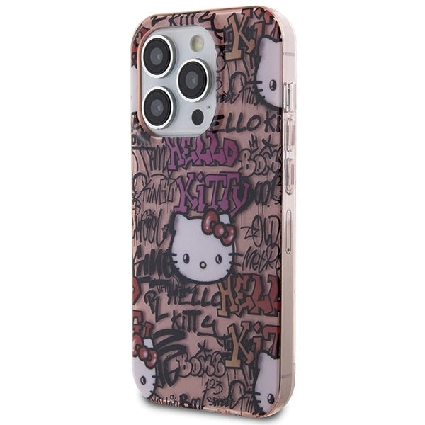 Hello Kitty IML Tags Graffiti case for iPhone 15 Pro Max - pink_1