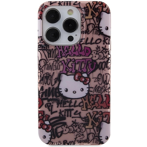 Hello Kitty IML Tags Graffiti case for iPhone 15 Pro Max - pink_2