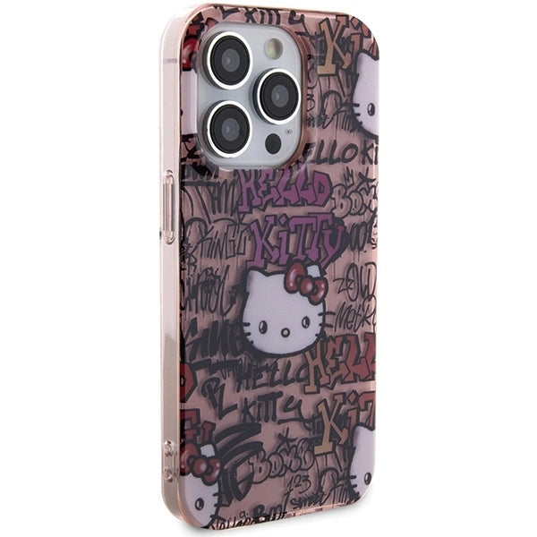 Hello Kitty IML Tags Graffiti case for iPhone 15 Pro Max - pink_3
