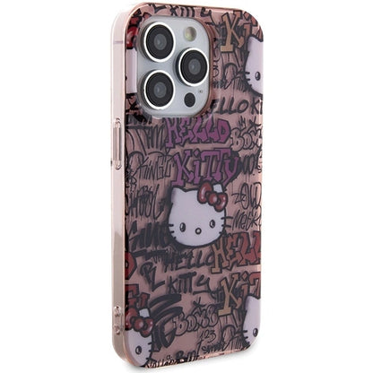 Hello Kitty IML Tags Graffiti case for iPhone 15 Pro Max - pink_3