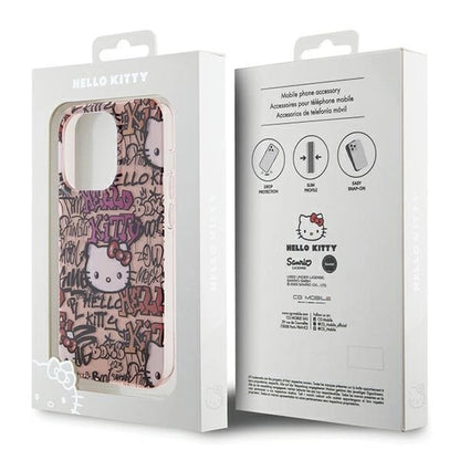 Hello Kitty IML Tags Graffiti case for iPhone 15 Pro Max - pink_7