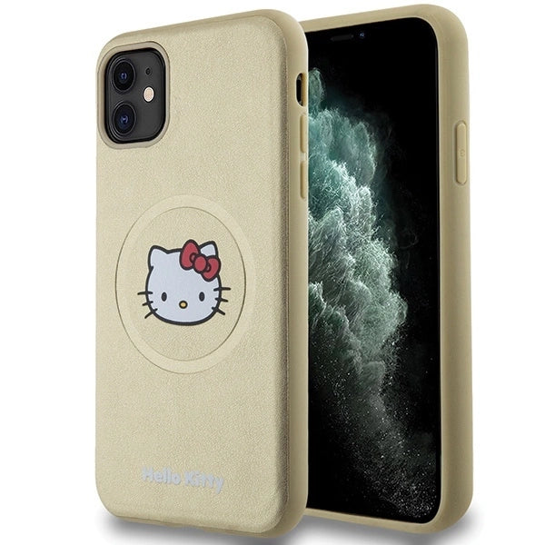 Hello Kitty Leather Kitty Head MagSafe case for iPhone 11 / Xr - gold_0