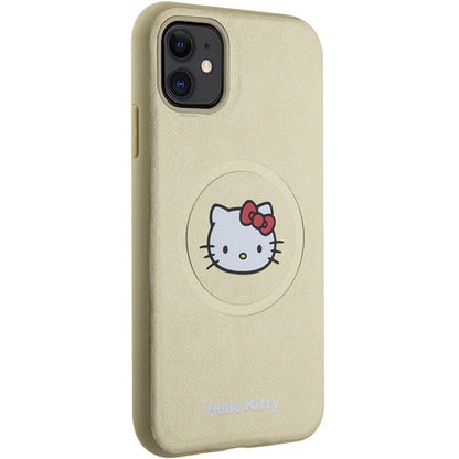 Hello Kitty Leather Kitty Head MagSafe case for iPhone 11 / Xr - gold_3