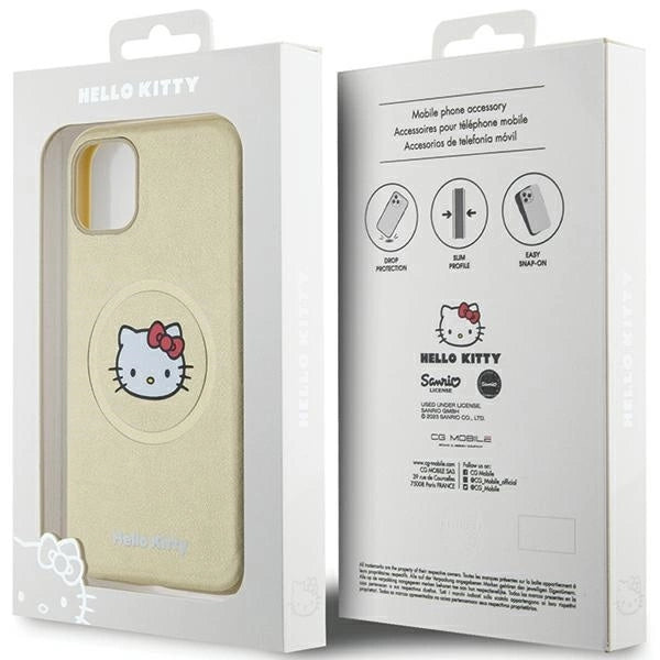 Hello Kitty Leather Kitty Head MagSafe case for iPhone 11 / Xr - gold_7