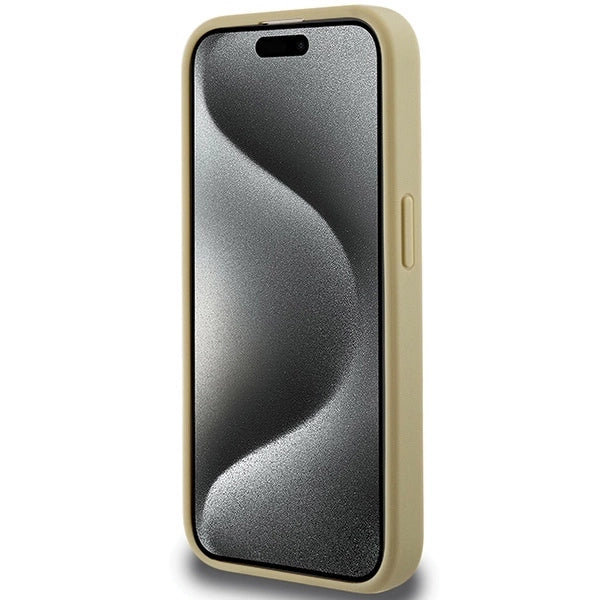 Hello Kitty Leather Kitty Head MagSafe case for iPhone 15 Pro Max - gold_4