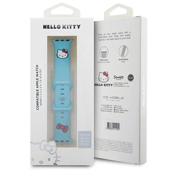Hello Kitty Silicone Kitty Head strap for Apple Watch 38/40/41mm - blue_4