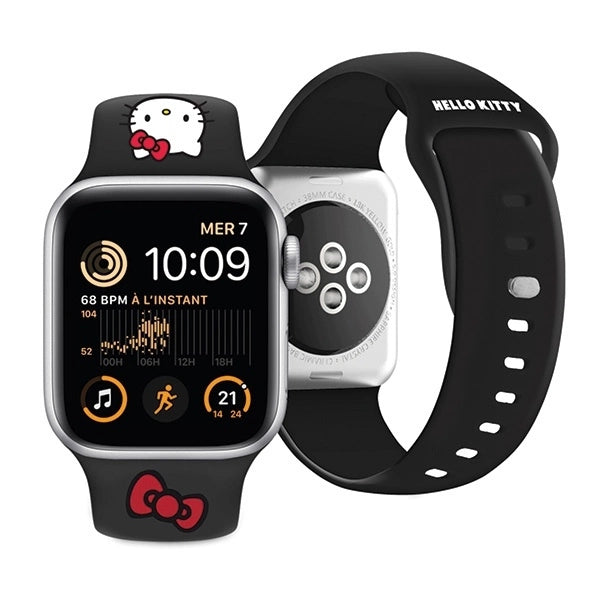 Hello Kitty Silicone Kitty Head strap for Apple Watch 38/40/41mm - black_3
