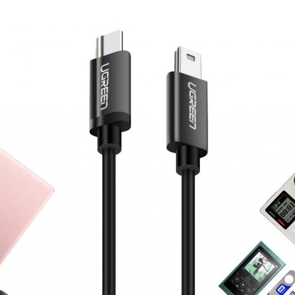 Ugreen US242 USB-C (male) / mini USB (male) cable 1 m - black_3