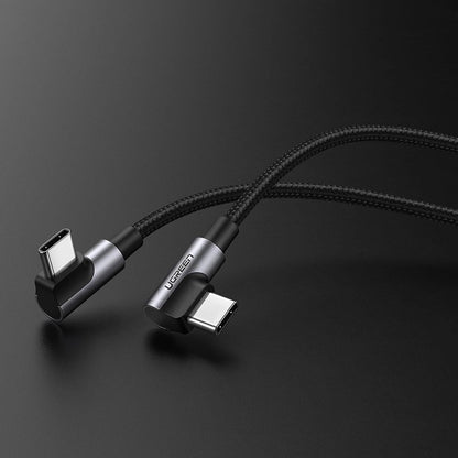 Ugreen US323 angled USB-C - USB-C PD QC cable 60W 3A 2m - black_1