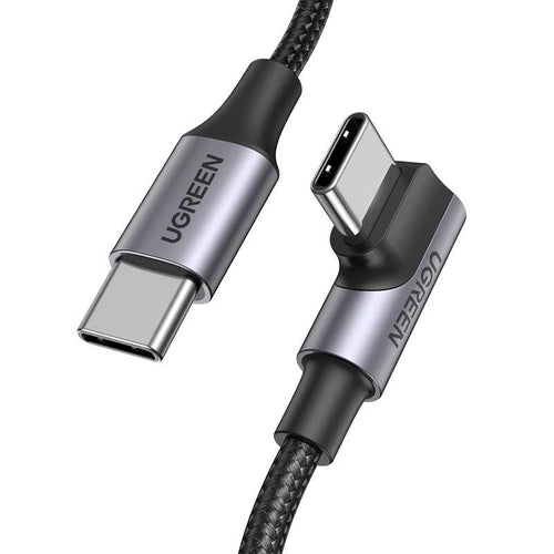 Ugreen US334 70643 USB-C (angled) / USB-C (straight) cable 100W PD 1m - black_0