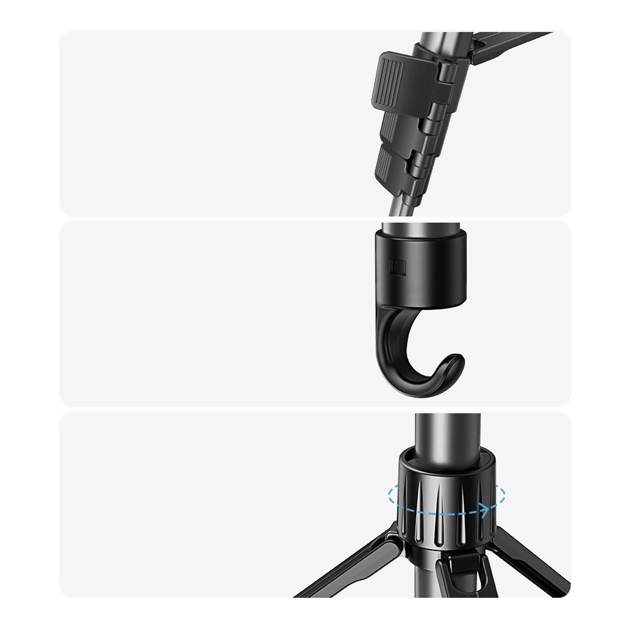 Professional Ugreen LP661 tripod for smartphones and cameras - black and gray_3
