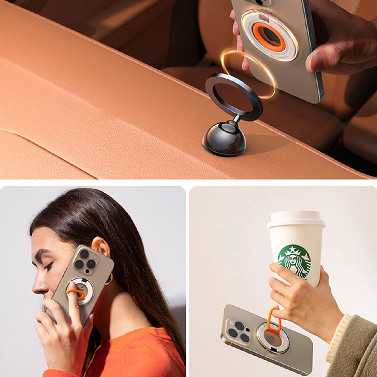 Joyroom JR-ZS383 MagSafe magnetic phone holder - orange_13