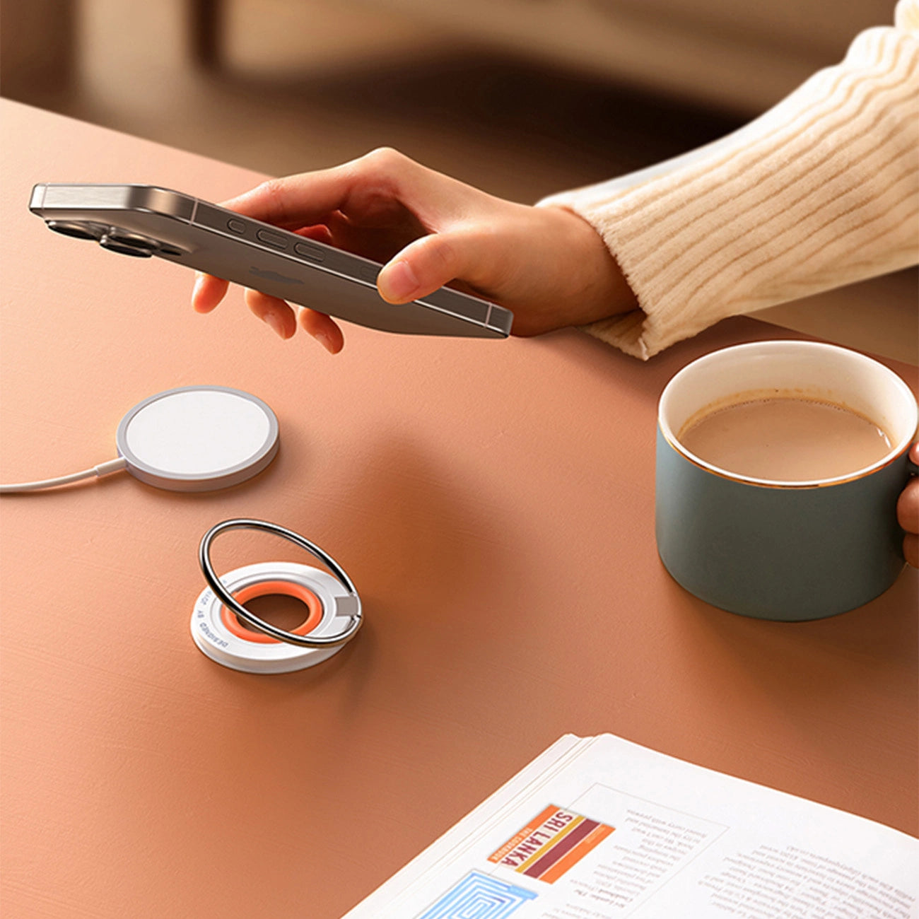 Joyroom JR-ZS383 MagSafe magnetic phone holder - orange_14
