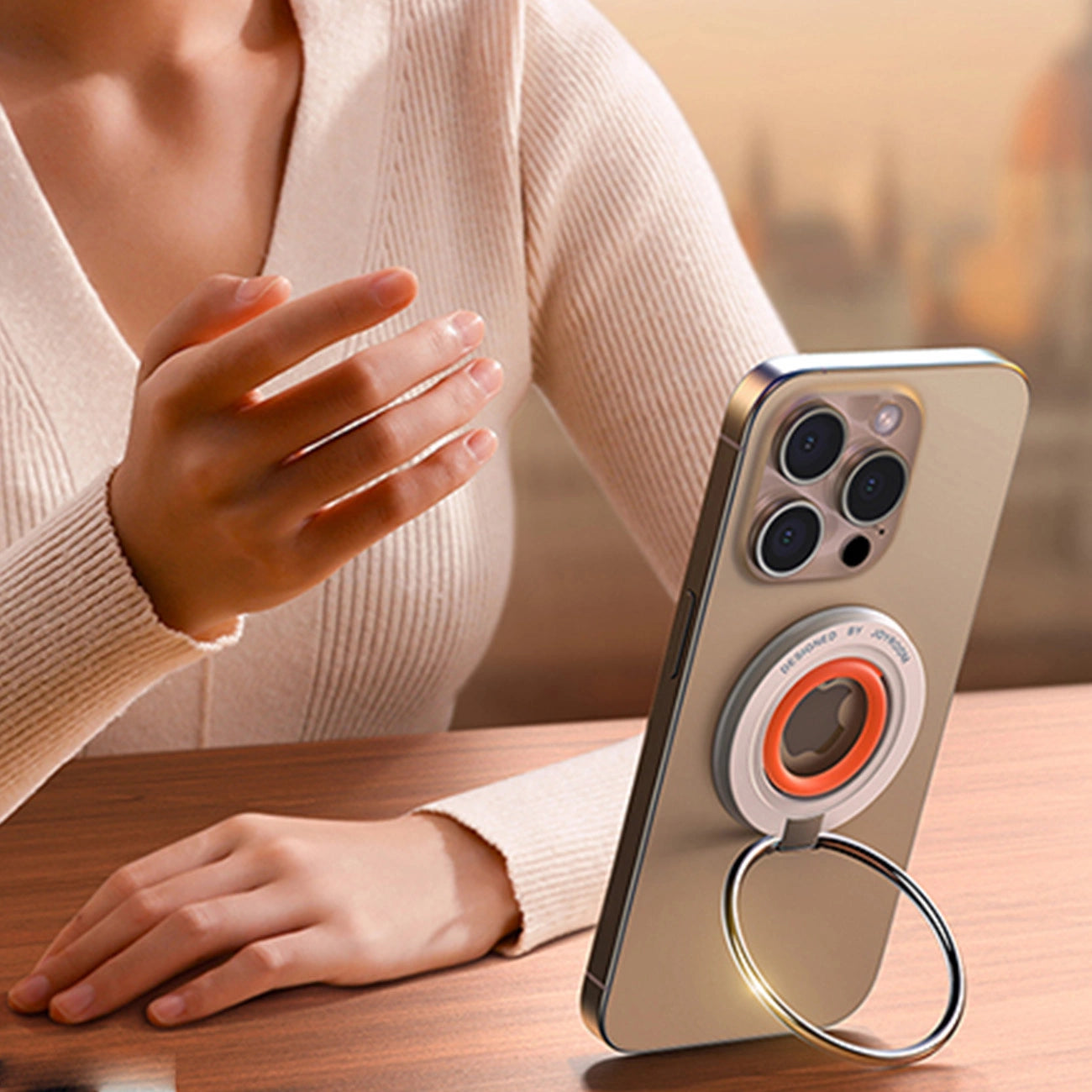 Joyroom JR-ZS383 MagSafe magnetic phone holder - orange_8