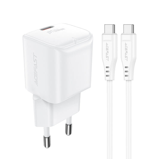 Acefast A73 Mini PD 20W GaN wall charger + USB-C cable - white_0