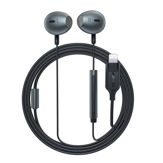Acefast L1 in-ear headphones with Lightning connector, microphone and remote control 1.2 m - black_0