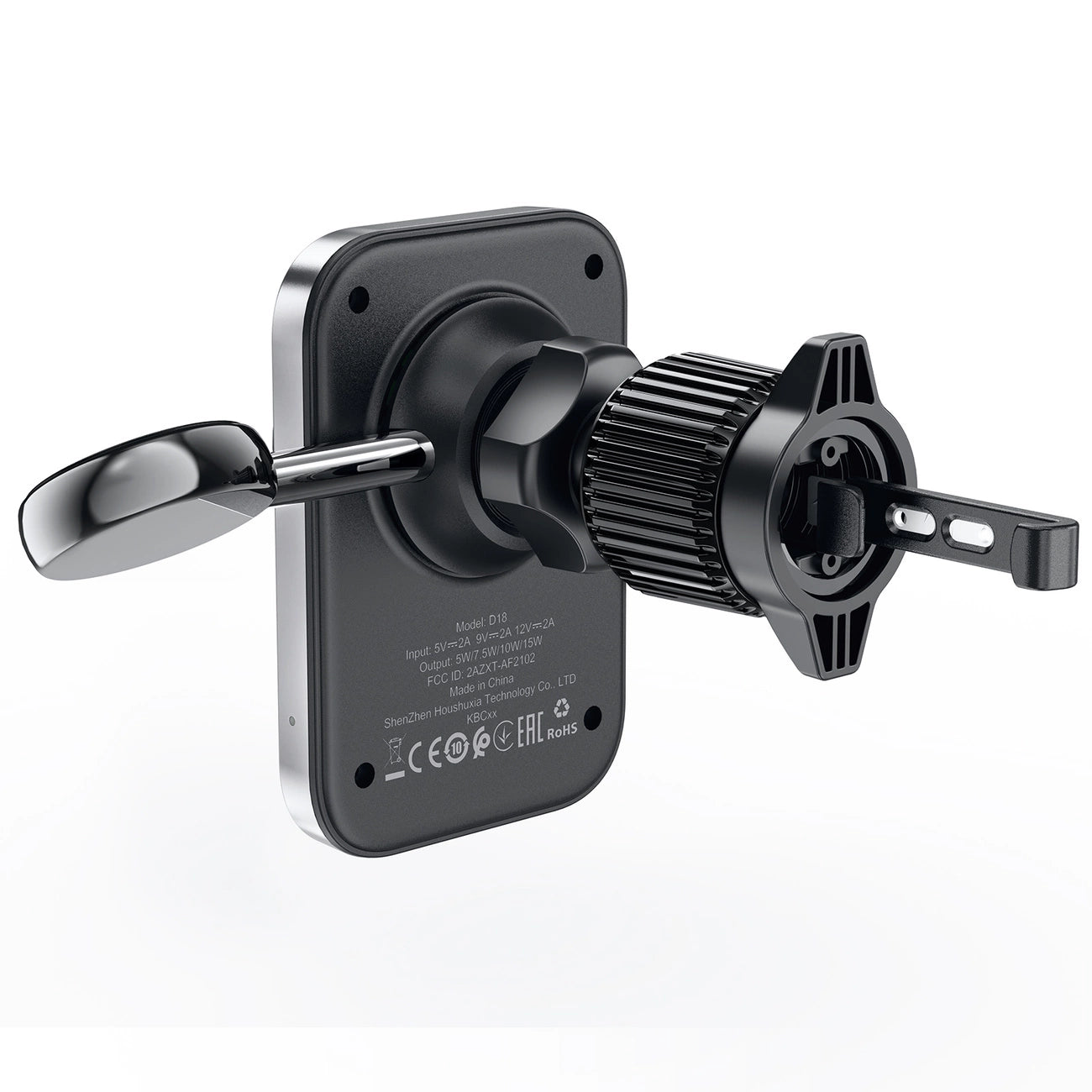 Acefast D18 car holder with MagSafe / Qi inductive charger + USB-A USB-C cable - black_1