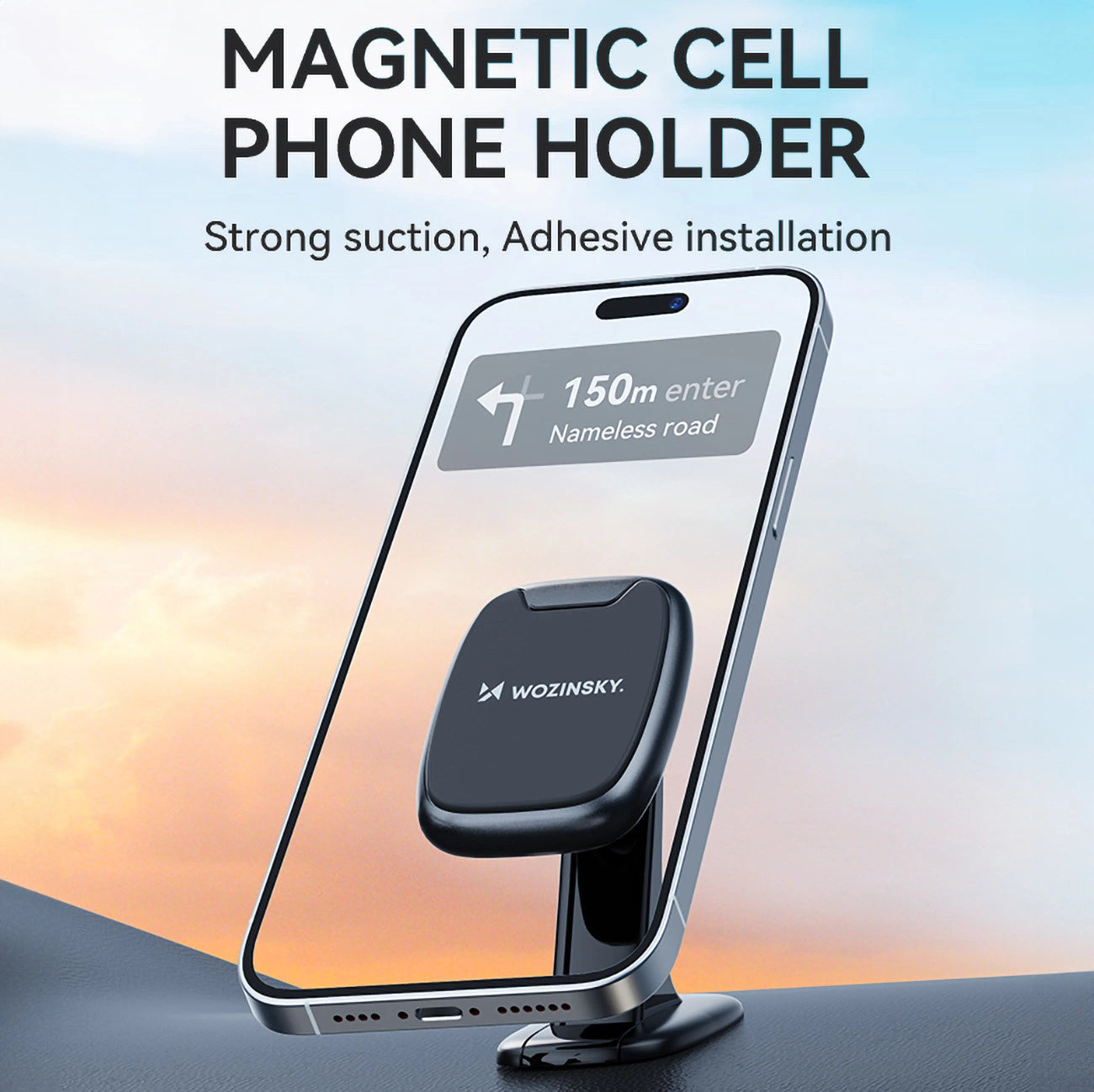 Wozinsky WUMTD magnetic phone holder for car dashboard - black_3