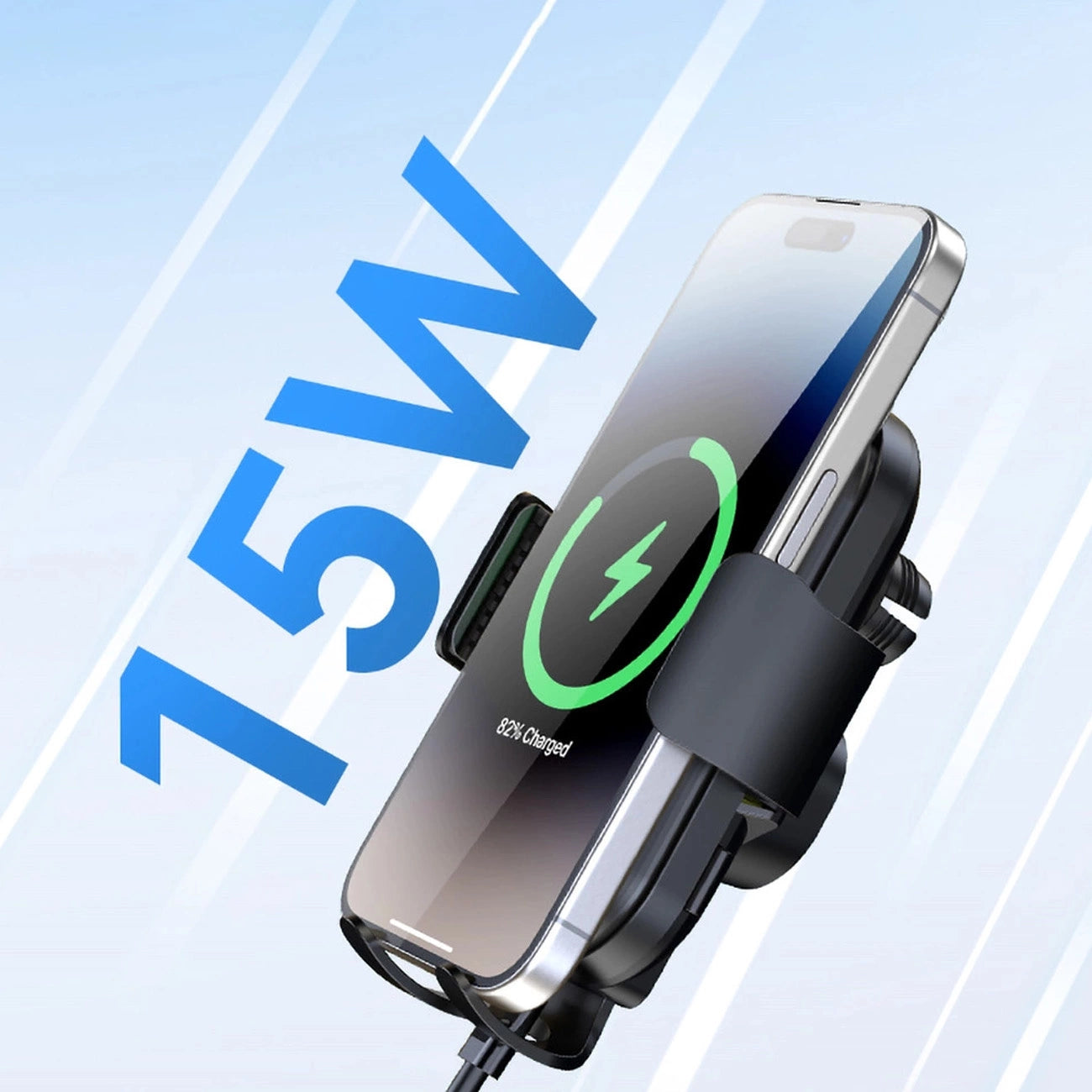 Wozinsky WUMID Phone Holder with 15W Inductive Charger for Car Dashboard - Black_9