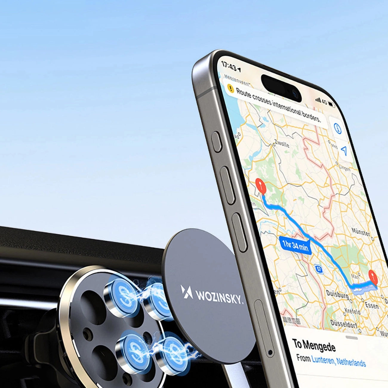 Wozinsky WUMKO magnetic phone holder for car air vent - black_8