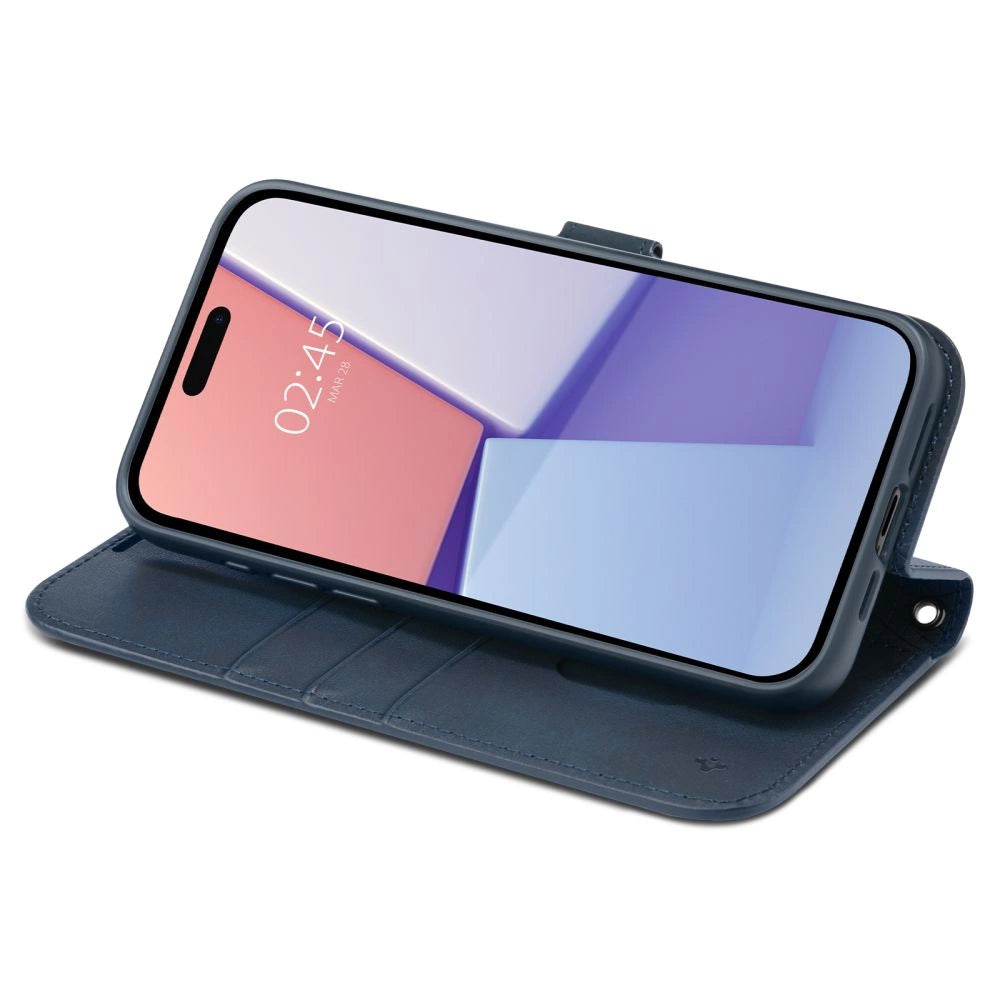 Spigen Wallet S Pro Case for iPhone 15 Pro - Navy Blue_6
