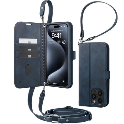 Spigen Wallet S Pro Case for iPhone 15 Pro - Navy Blue_8