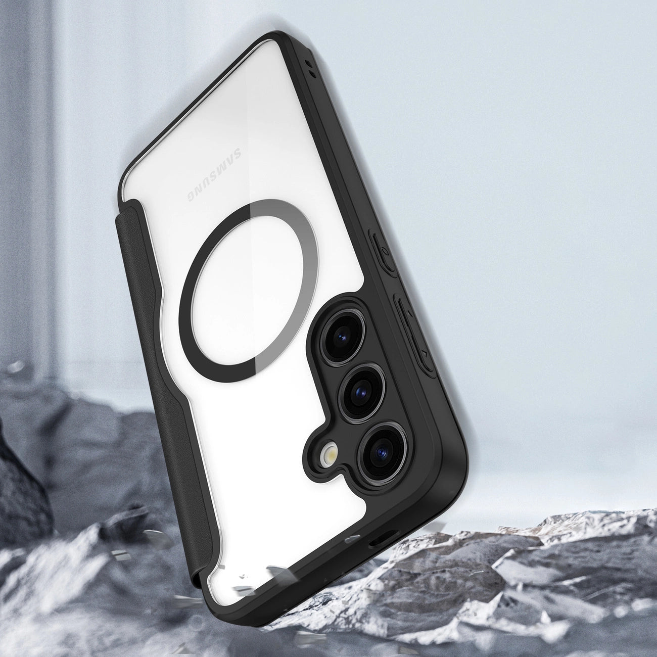 Dux Ducis Skin X Pro case for Samsung S24 with magnetic ring and flap - black_10