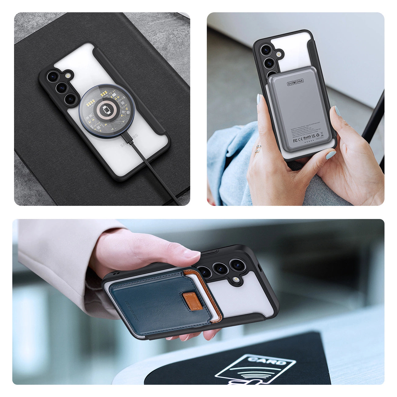 Dux Ducis Skin X Pro case for Samsung S24 with magnetic ring and flap - black_5