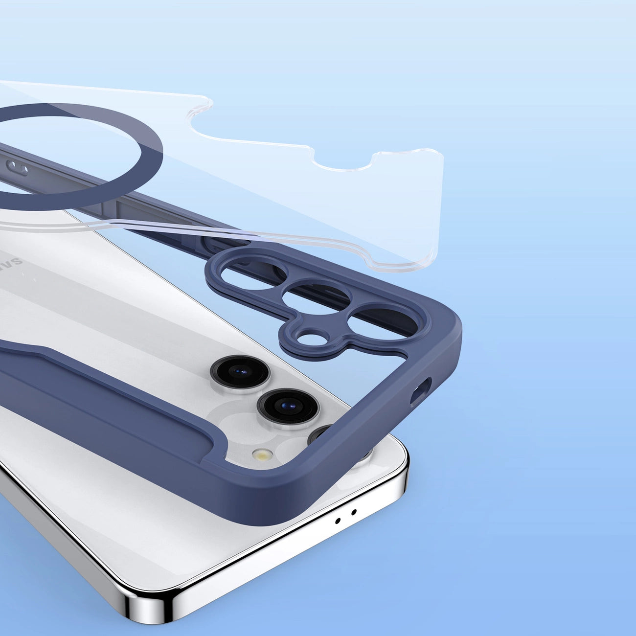 Dux Ducis Skin X Pro case for Samsung S24+ with magnetic ring and flap - blue_9