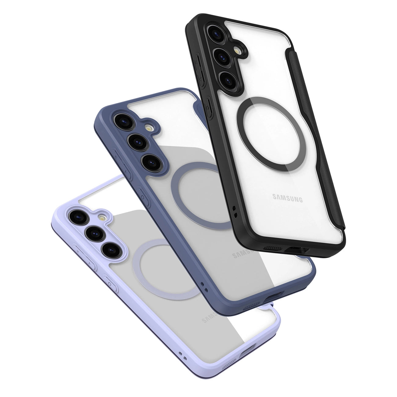 Dux Ducis Skin X Pro case for Samsung S24+ with magnetic ring and flap - blue_2