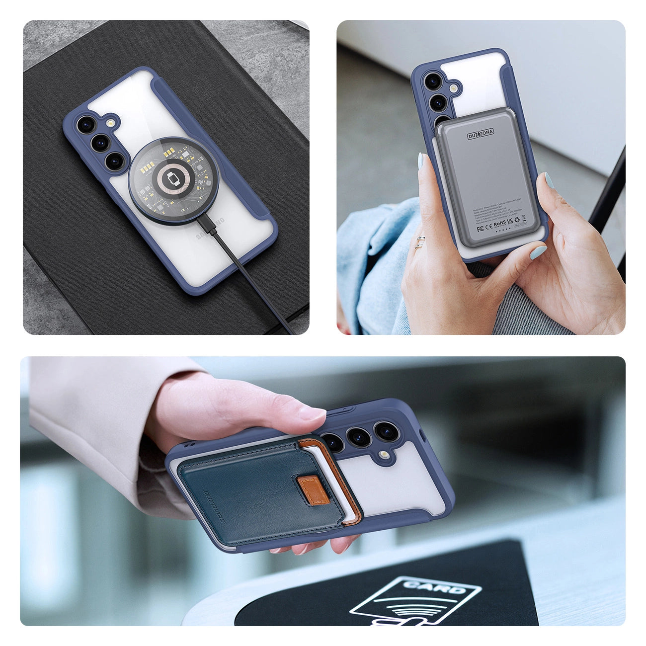 Dux Ducis Skin X Pro case for Samsung S24+ with magnetic ring and flap - blue_5