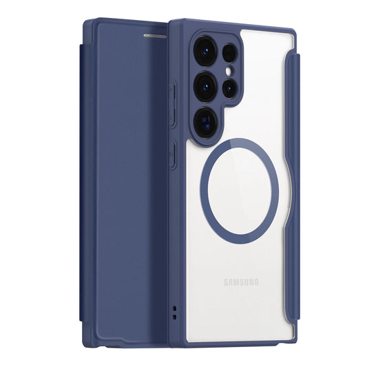 Dux Ducis Skin X Pro case for Samsung S24 Ultra with magnetic ring and flap - blue_0